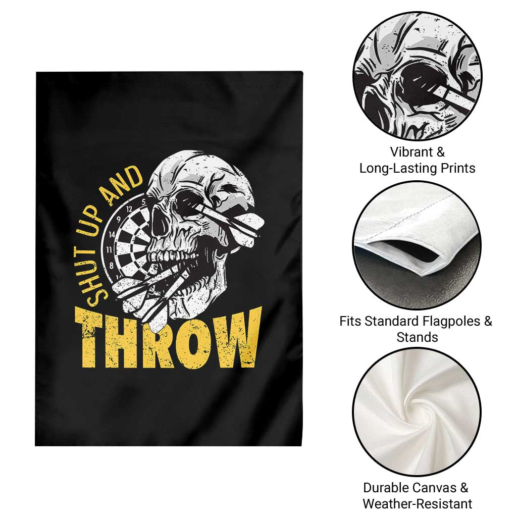 Funny Skeleton Darts Player Garden Flag I Suck At Darts - Wonder Print Shop