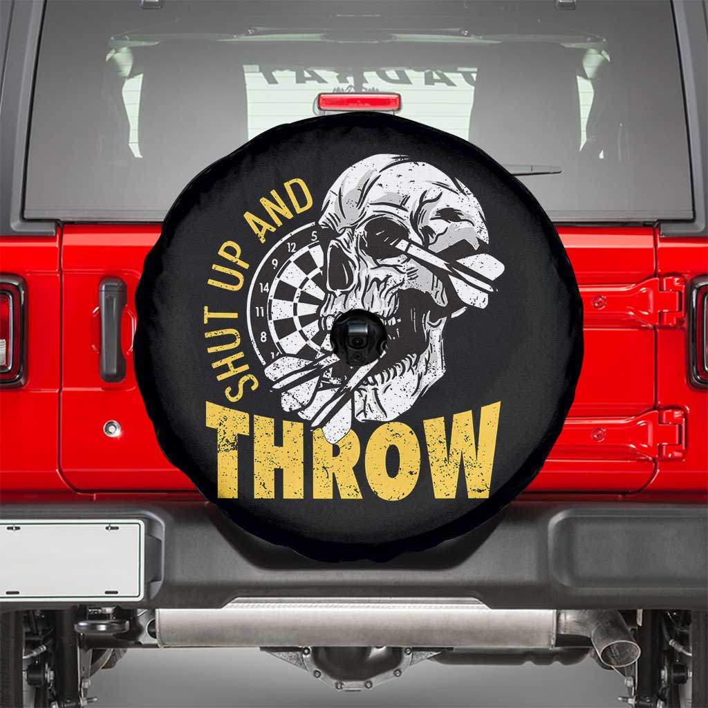 Funny Skeleton Darts Player Spare Tire Cover I Suck At Darts - Wonder Print Shop