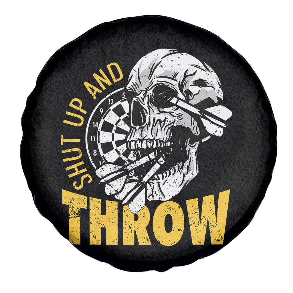 Funny Skeleton Darts Player Spare Tire Cover I Suck At Darts - Wonder Print Shop