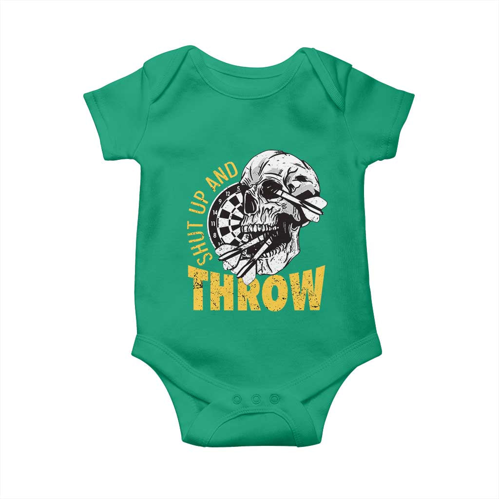 Funny Skeleton Darts Player Baby Onesie I Suck At Darts - Wonder Print Shop