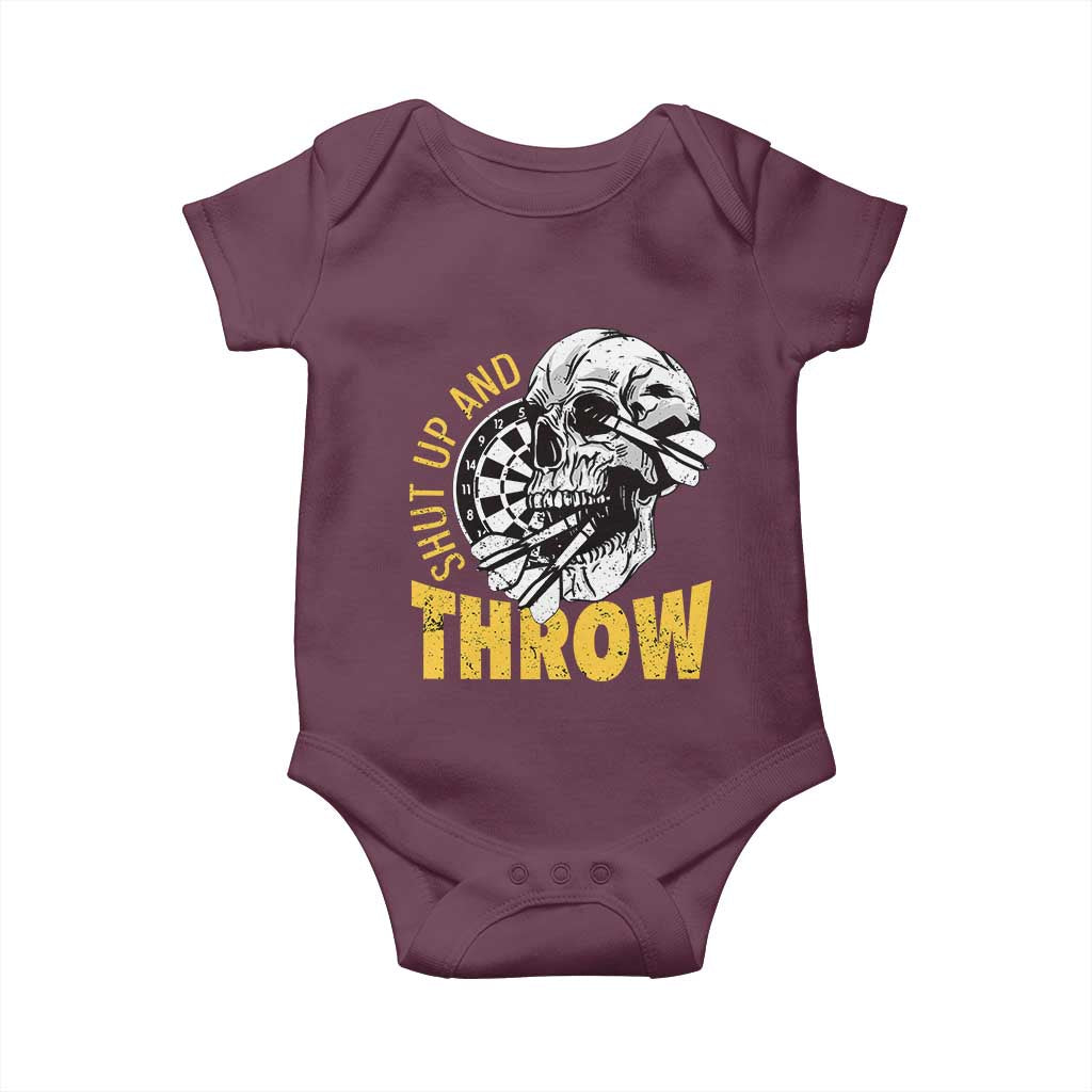 Funny Skeleton Darts Player Baby Onesie I Suck At Darts - Wonder Print Shop