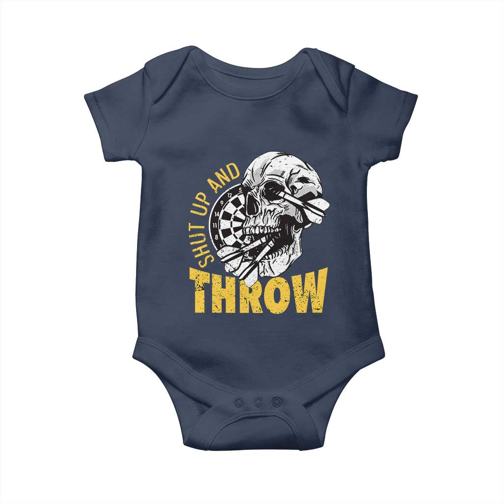 Funny Skeleton Darts Player Baby Onesie I Suck At Darts - Wonder Print Shop