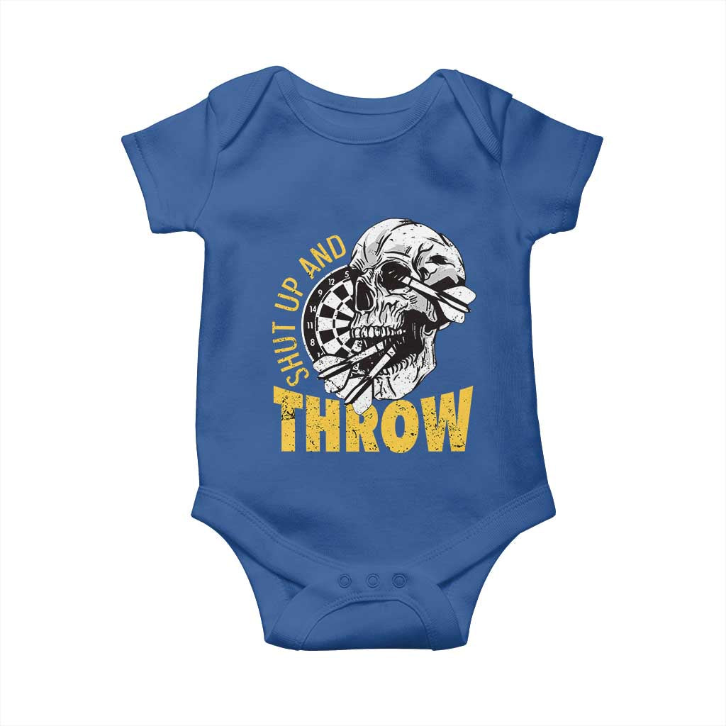 Funny Skeleton Darts Player Baby Onesie I Suck At Darts - Wonder Print Shop