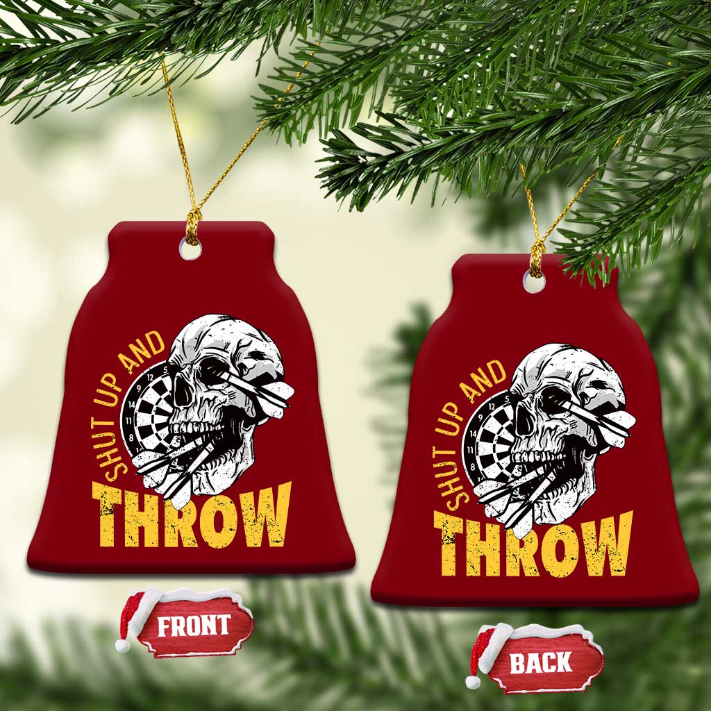 Funny Skeleton Darts Player Ceramic Ornament I Suck At Darts - Wonder Print Shop