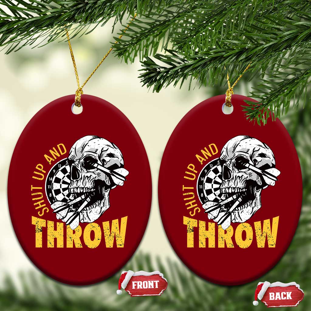 Funny Skeleton Darts Player Ceramic Ornament I Suck At Darts - Wonder Print Shop