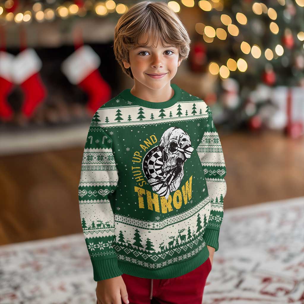 Funny Skeleton Darts Player Ugly Christmas Sweater I Suck At Darts - Wonder Print Shop