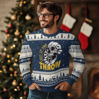 Funny Skeleton Darts Player Ugly Christmas Sweater I Suck At Darts - Wonder Print Shop