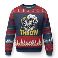 Funny Skeleton Darts Player Ugly Christmas Sweater I Suck At Darts - Wonder Print Shop