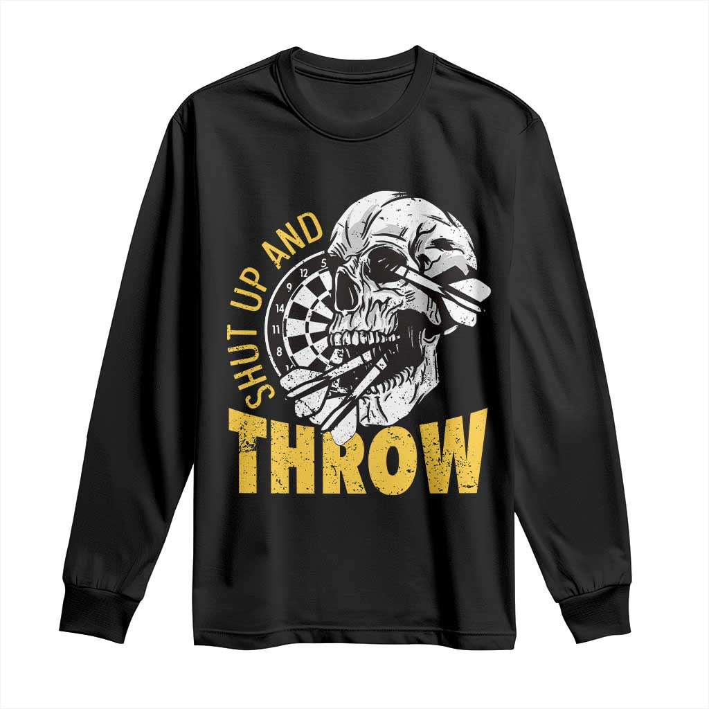 Funny Skeleton Darts Player Long Sleeve Shirt I Suck At Darts - Wonder Print Shop
