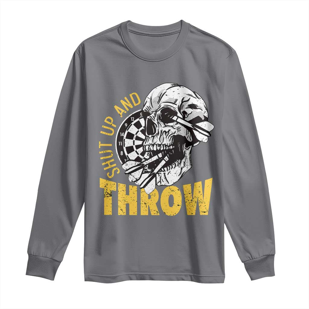 Funny Skeleton Darts Player Long Sleeve Shirt I Suck At Darts - Wonder Print Shop