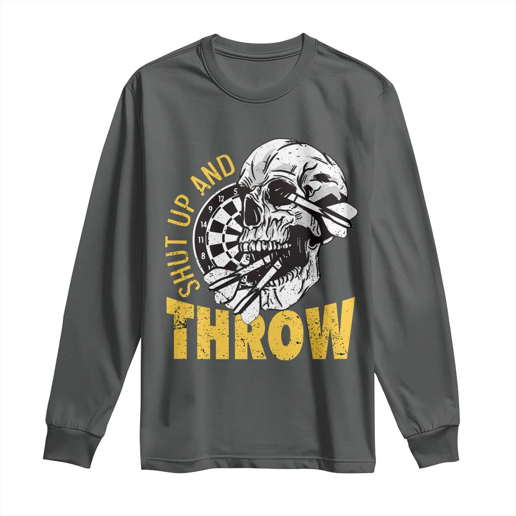 Funny Skeleton Darts Player Long Sleeve Shirt I Suck At Darts - Wonder Print Shop