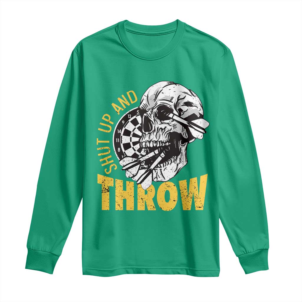 Funny Skeleton Darts Player Long Sleeve Shirt I Suck At Darts - Wonder Print Shop