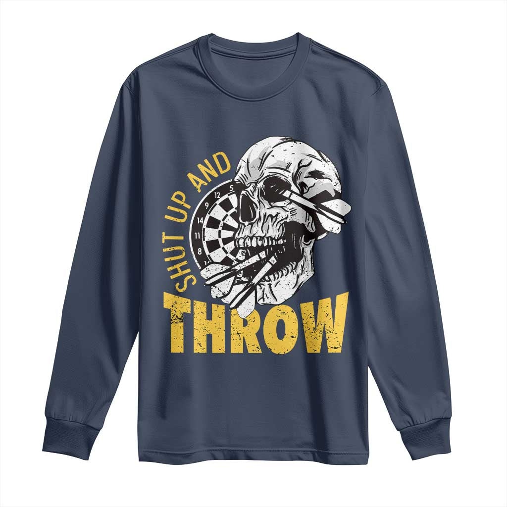 Funny Skeleton Darts Player Long Sleeve Shirt I Suck At Darts - Wonder Print Shop
