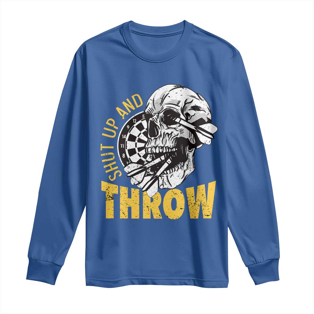 Funny Skeleton Darts Player Long Sleeve Shirt I Suck At Darts - Wonder Print Shop