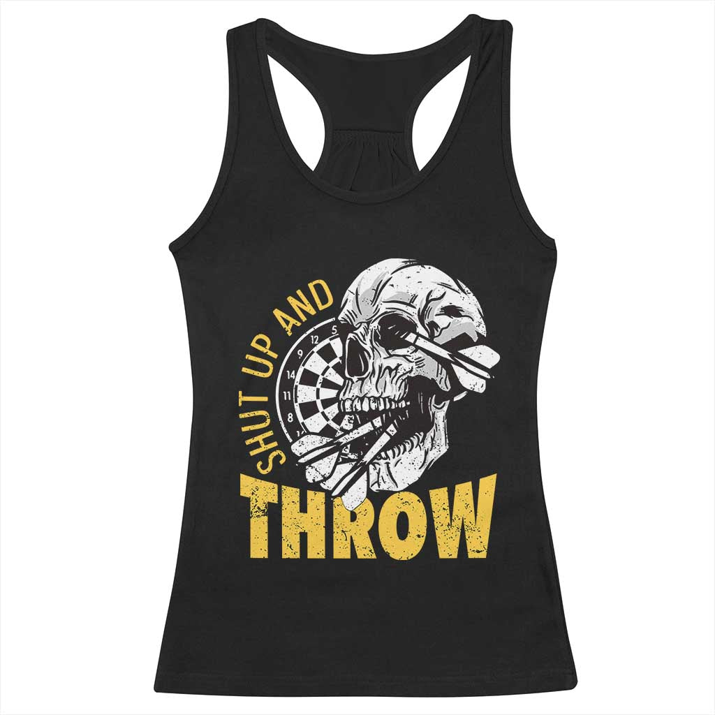 Funny Skeleton Darts Player Racerback Tank Top I Suck At Darts - Wonder Print Shop