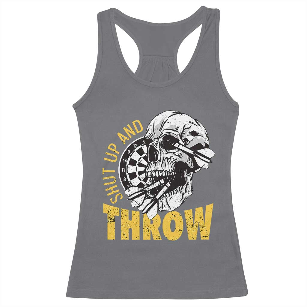 Funny Skeleton Darts Player Racerback Tank Top I Suck At Darts - Wonder Print Shop