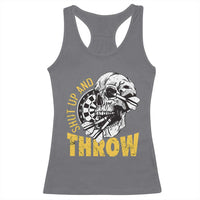 Funny Skeleton Darts Player Racerback Tank Top I Suck At Darts - Wonder Print Shop