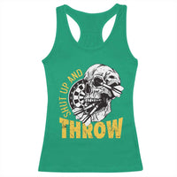 Funny Skeleton Darts Player Racerback Tank Top I Suck At Darts - Wonder Print Shop