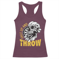 Funny Skeleton Darts Player Racerback Tank Top I Suck At Darts - Wonder Print Shop