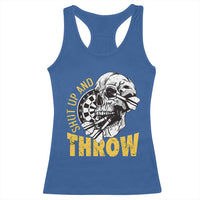Funny Skeleton Darts Player Racerback Tank Top I Suck At Darts - Wonder Print Shop