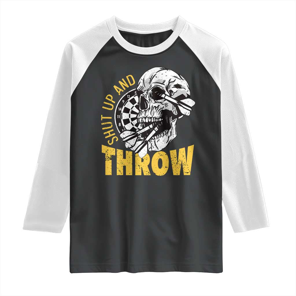 Funny Skeleton Darts Player Raglan Shirt I Suck At Darts - Wonder Print Shop
