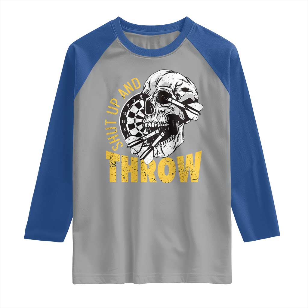 Funny Skeleton Darts Player Raglan Shirt I Suck At Darts - Wonder Print Shop