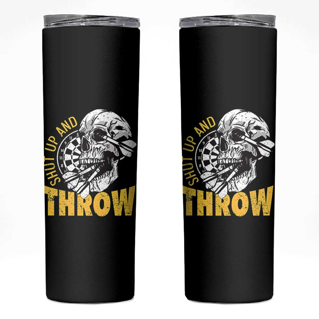 Funny Skeleton Darts Player Skinny Tumbler I Suck At Darts - Wonder Print Shop