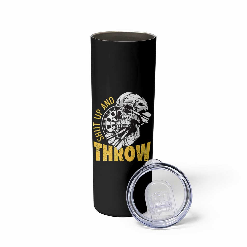 Funny Skeleton Darts Player Skinny Tumbler I Suck At Darts - Wonder Print Shop