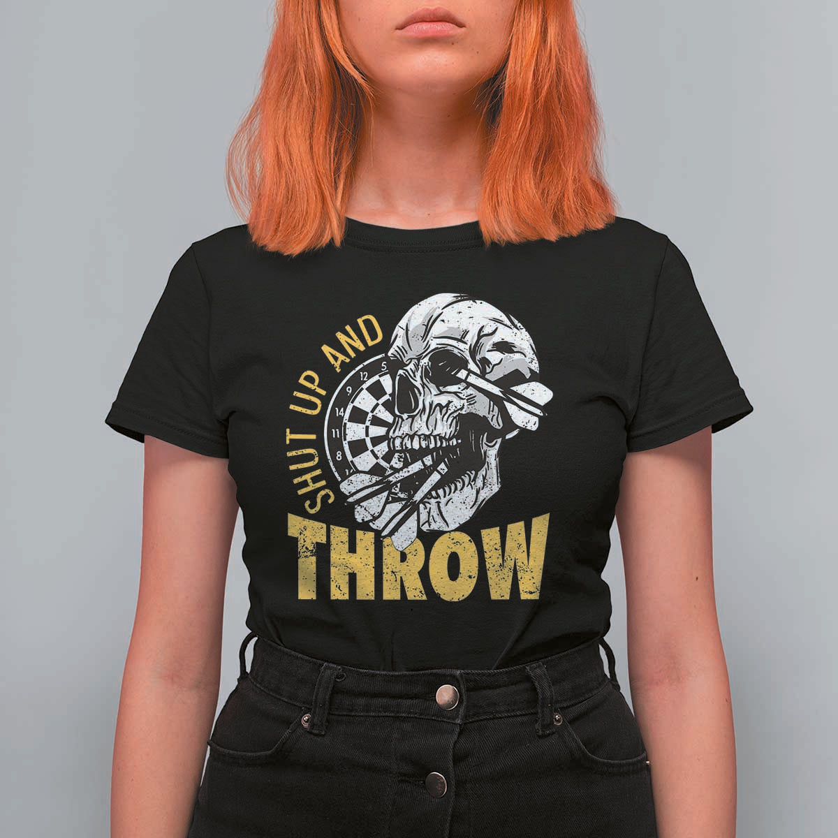 Funny Skeleton Darts Player T Shirt For Women I Suck At Darts - Wonder Print Shop