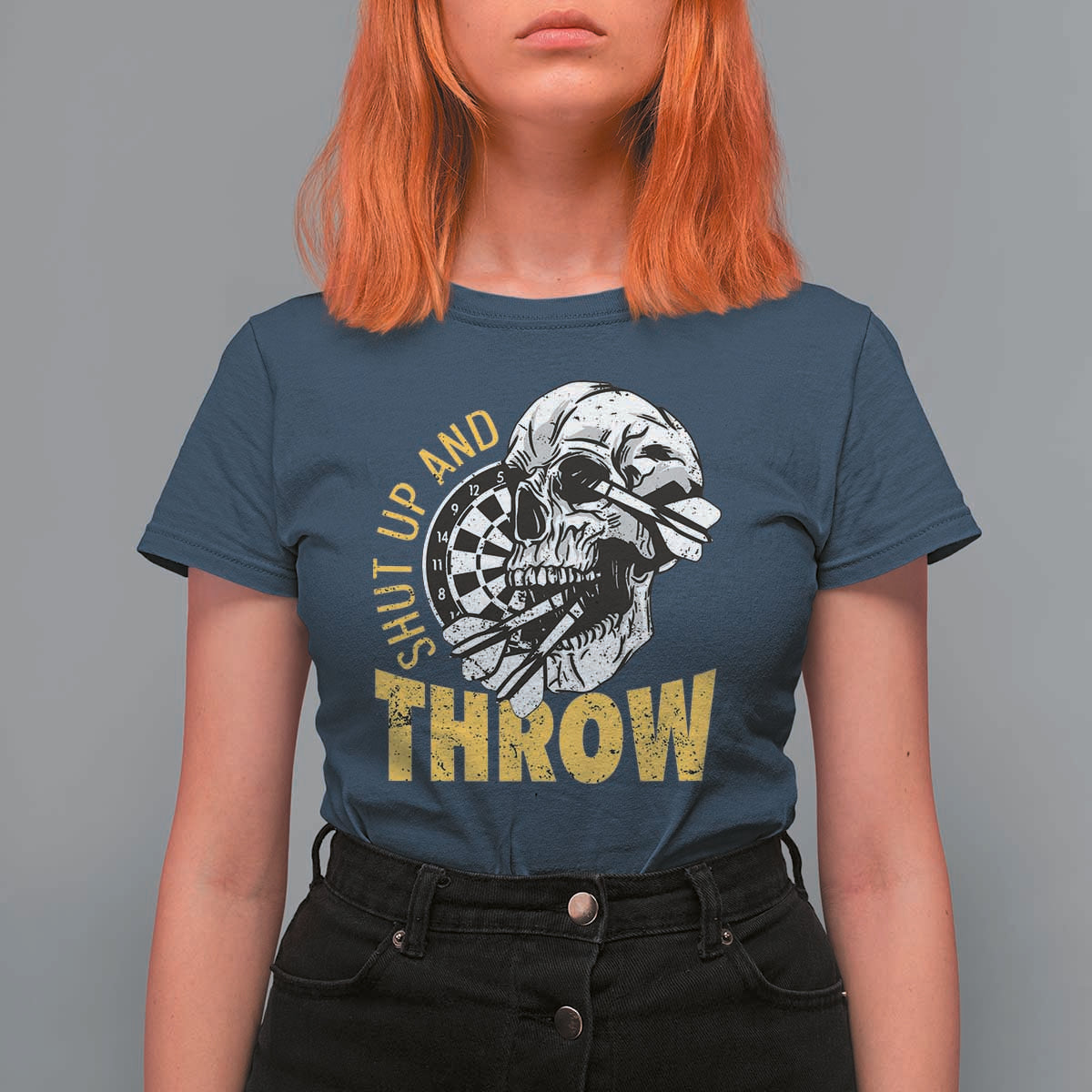 Funny Skeleton Darts Player T Shirt For Women I Suck At Darts - Wonder Print Shop