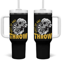 Funny Skeleton Darts Player Tumbler With Handle I Suck At Darts - Wonder Print Shop