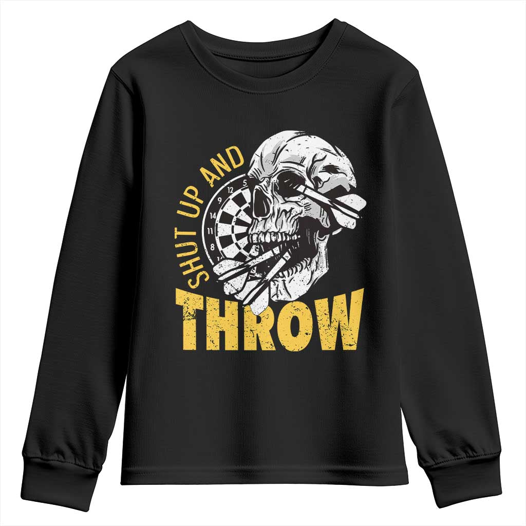 Funny Skeleton Darts Player Youth Sweatshirt I Suck At Darts - Wonder Print Shop