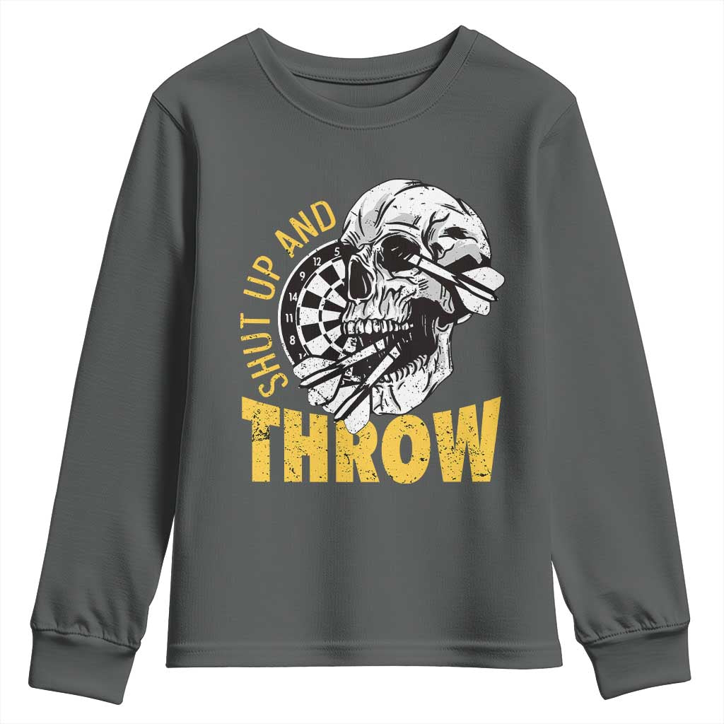 Funny Skeleton Darts Player Youth Sweatshirt I Suck At Darts - Wonder Print Shop
