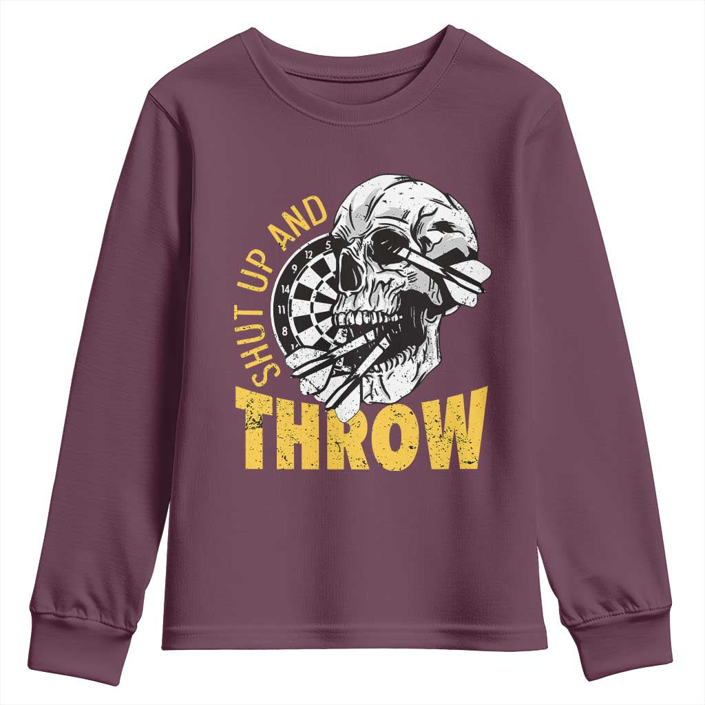 Funny Skeleton Darts Player Youth Sweatshirt I Suck At Darts - Wonder Print Shop