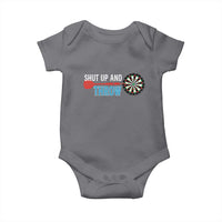 Shut Up And Throw Baby Onesie Funny Darts Player Gift - Wonder Print Shop