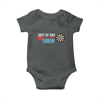 Shut Up And Throw Baby Onesie Funny Darts Player Gift - Wonder Print Shop