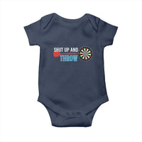 Shut Up And Throw Baby Onesie Funny Darts Player Gift - Wonder Print Shop