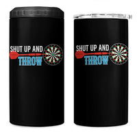 Shut Up And Throw 4 in 1 Can Cooler Tumbler Funny Darts Player Gift - Wonder Print Shop