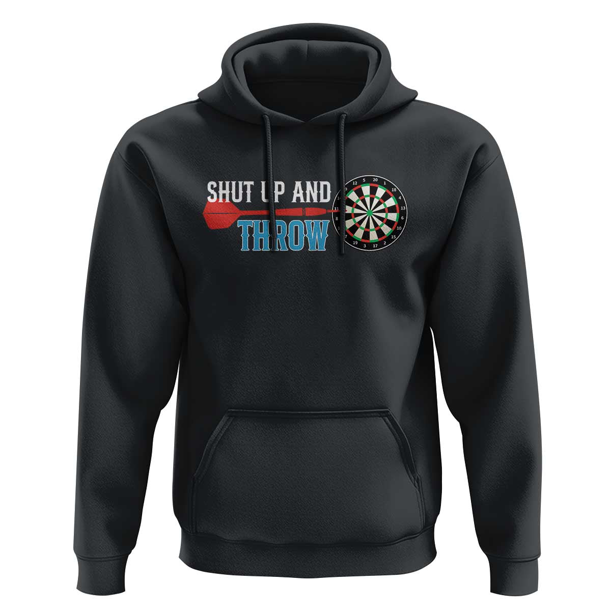 Shut Up And Throw Hoodie Funny Darts Player Gift - Wonder Print Shop