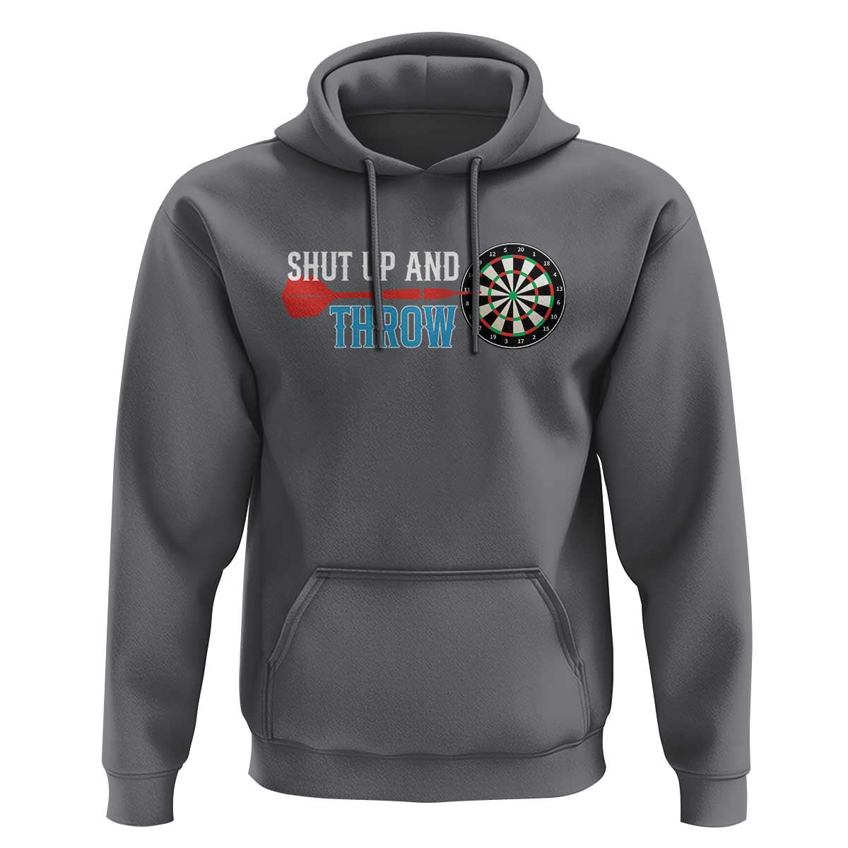 Shut Up And Throw Hoodie Funny Darts Player Gift - Wonder Print Shop