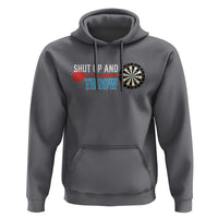 Shut Up And Throw Hoodie Funny Darts Player Gift - Wonder Print Shop