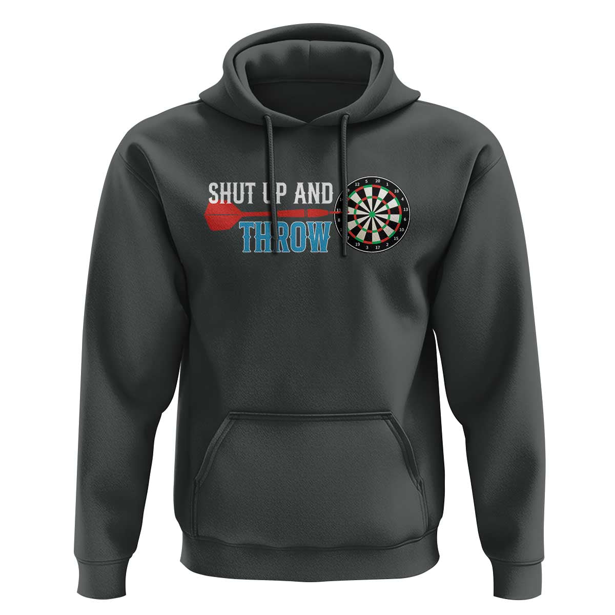 Shut Up And Throw Hoodie Funny Darts Player Gift - Wonder Print Shop