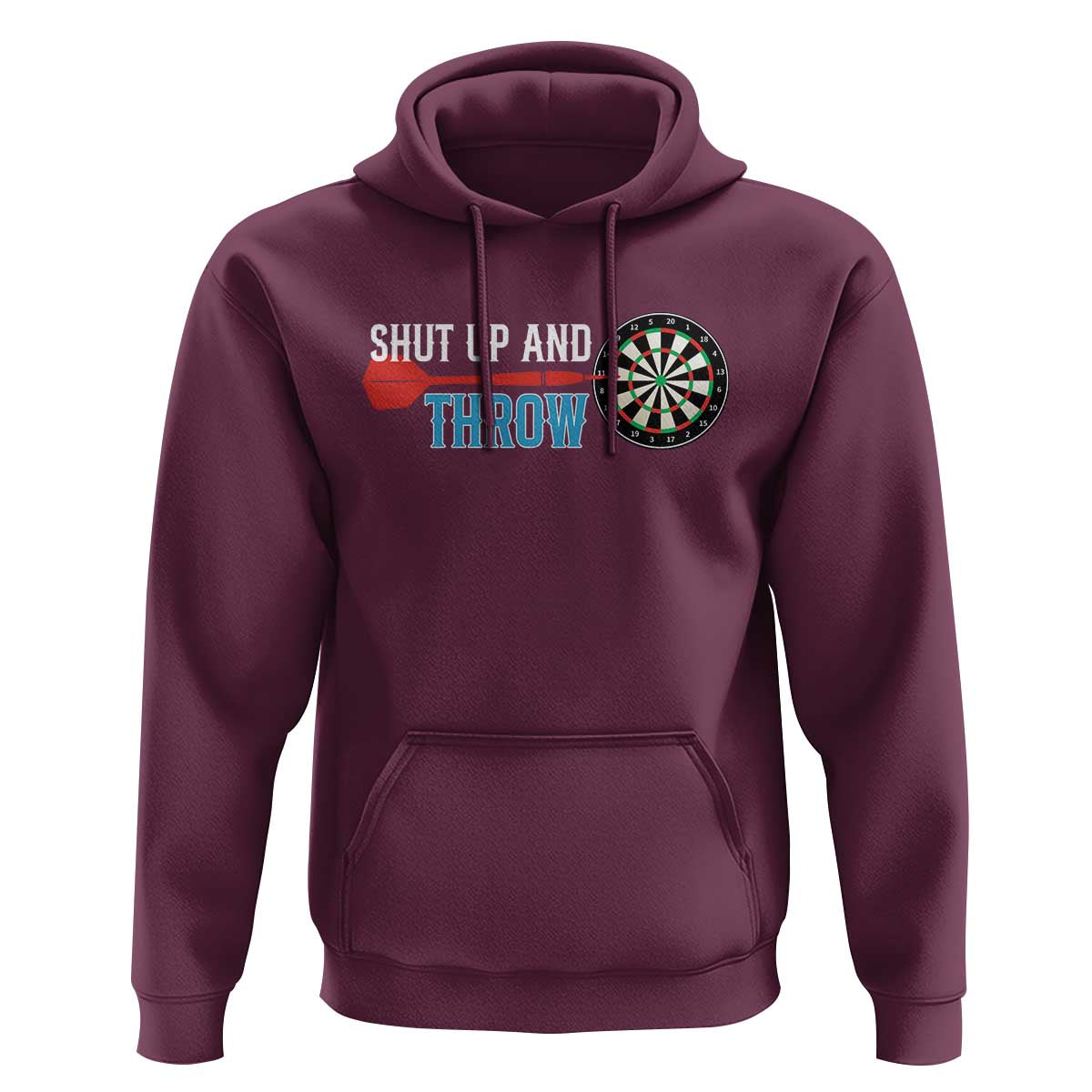 Shut Up And Throw Hoodie Funny Darts Player Gift - Wonder Print Shop