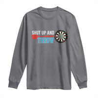 Shut Up And Throw Long Sleeve Shirt Funny Darts Player Gift - Wonder Print Shop