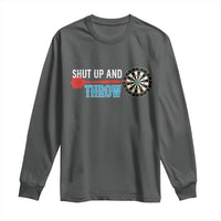 Shut Up And Throw Long Sleeve Shirt Funny Darts Player Gift - Wonder Print Shop