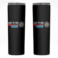 Shut Up And Throw Skinny Tumbler Funny Darts Player Gift - Wonder Print Shop