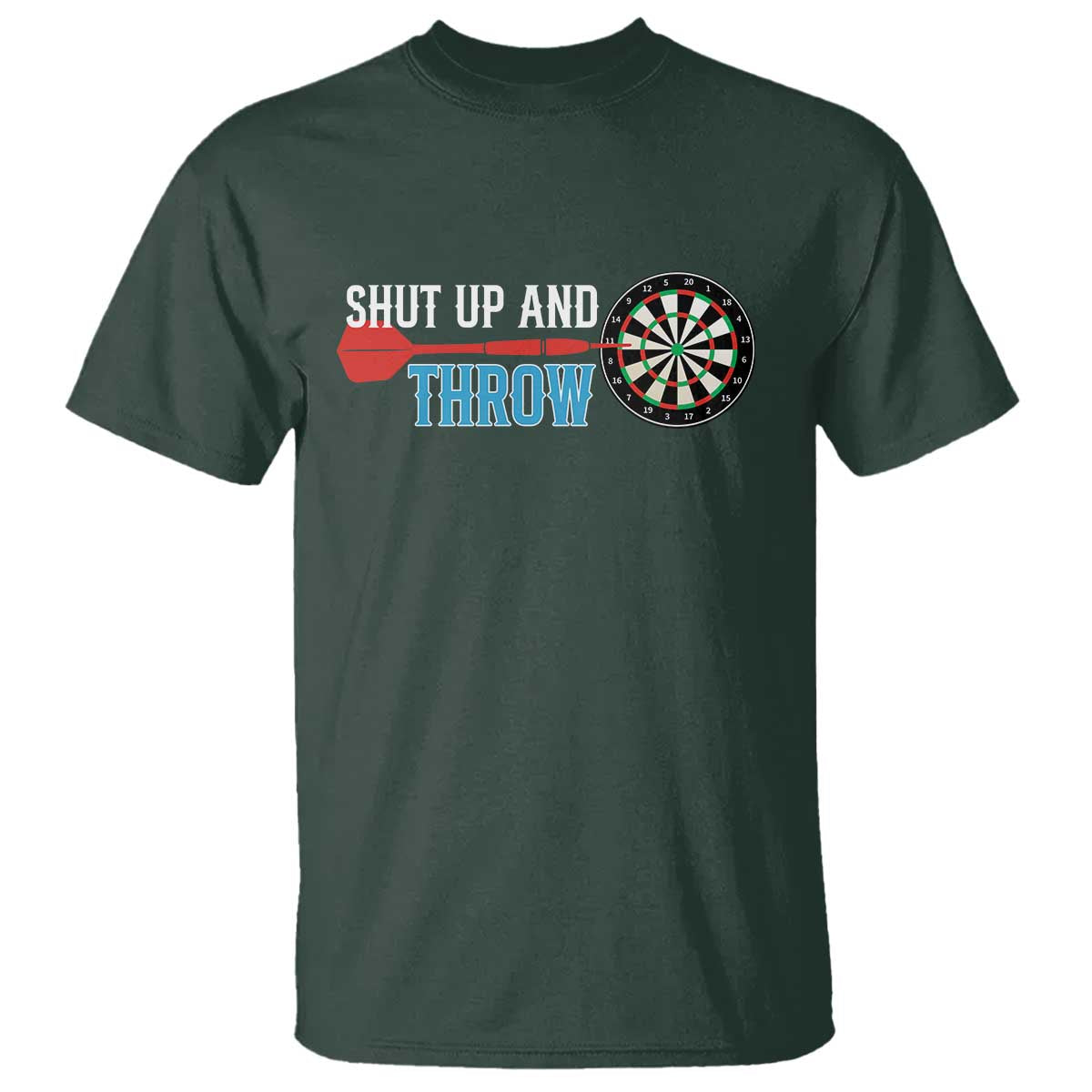 Shut Up And Throw T Shirt Funny Darts Player Gift - Wonder Print Shop