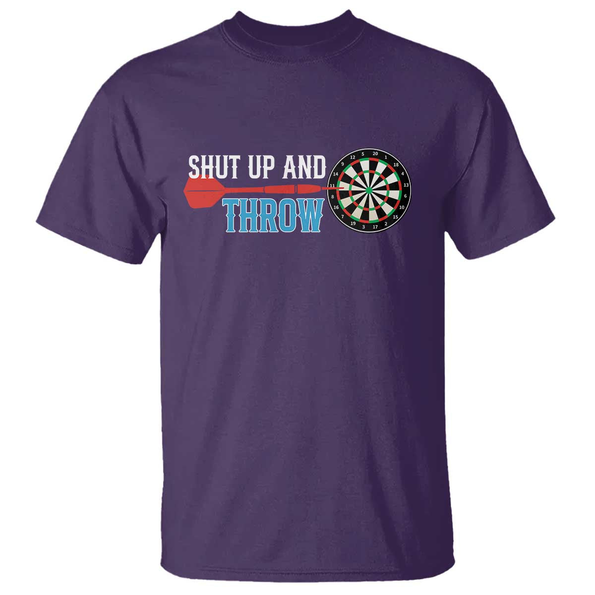Shut Up And Throw T Shirt Funny Darts Player Gift - Wonder Print Shop