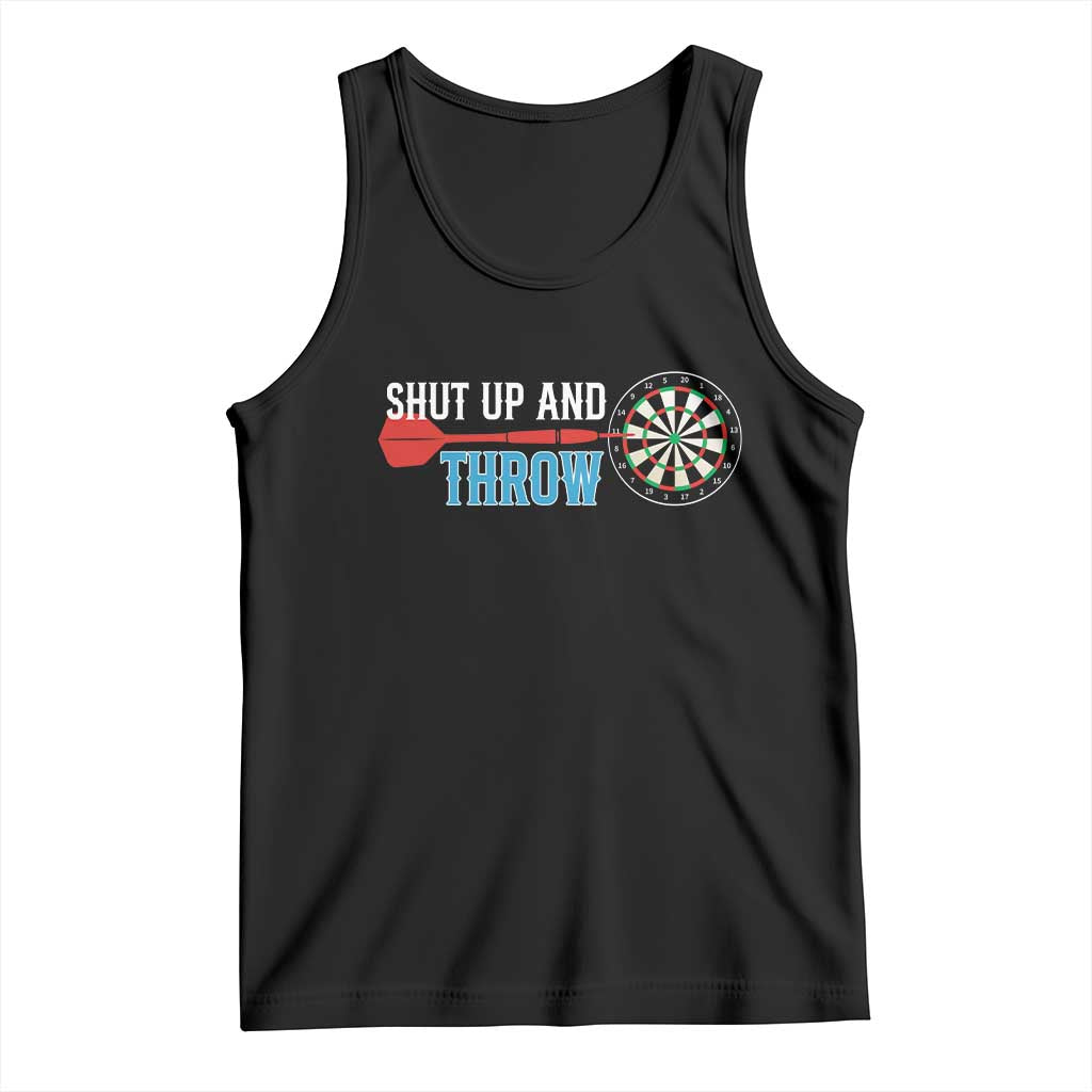 Shut Up And Throw Tank Top Funny Darts Player Gift - Wonder Print Shop