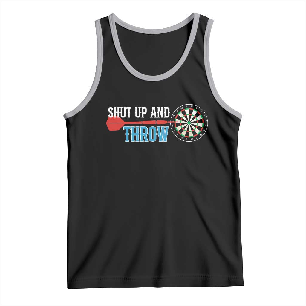 Shut Up And Throw Tank Top Funny Darts Player Gift - Wonder Print Shop